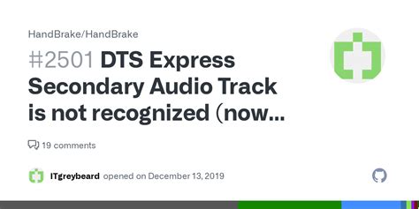 DTS Express Secondary Audio Track is not recognized (now with .